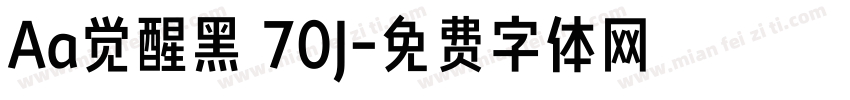 Aa觉醒黑 70J字体转换